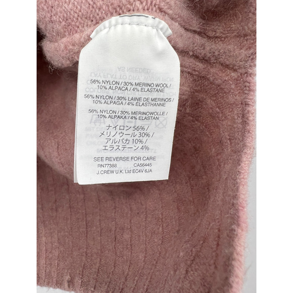 Madewell Blush Pink Inland Alpaca Wool Mockneck Sweater Women’s Size Medium‎ - Picture 4 of 5